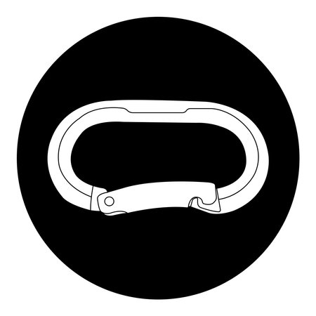 Carabiner mountain equipment icon vector illustration symbol designのイラスト素材