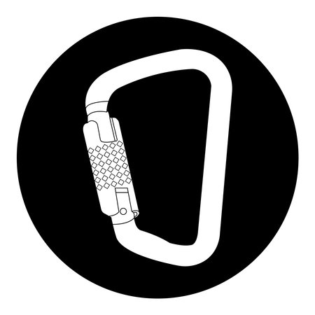 Carabiner mountain equipment icon vector illustration symbol designのイラスト素材
