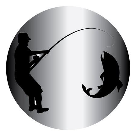 fishing man icon vector illustration symbol designのイラスト素材