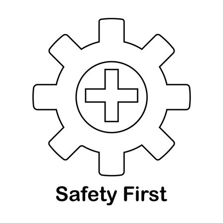 Safety first icon vector illustration symbol designのイラスト素材