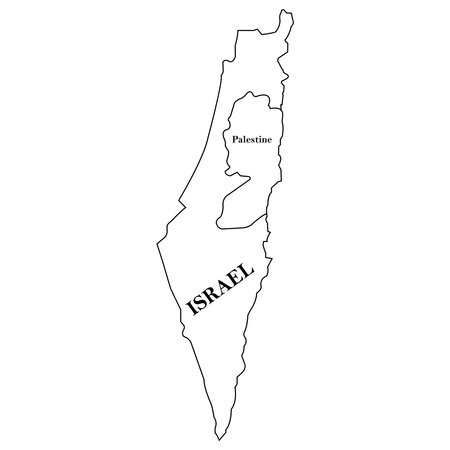 Israel map icon vector illustration symbol designのイラスト素材