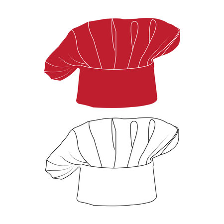 A chef's hat icon vector illusration simple designのイラスト素材