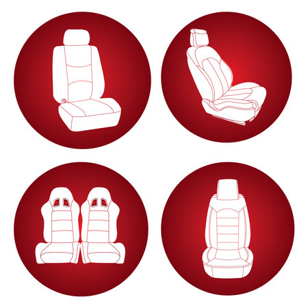 Car seat icon vector illustration symbol designのイラスト素材