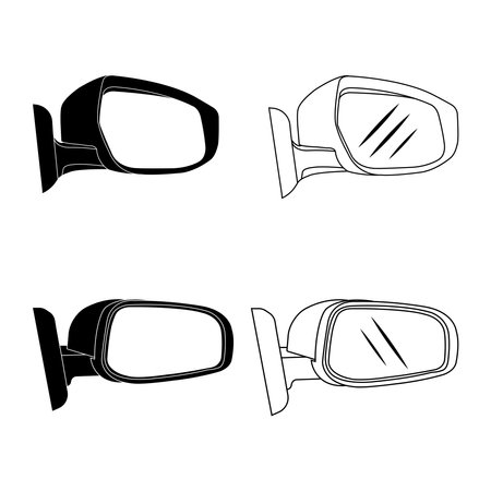 Car mirror icon vector illustration symbol designのイラスト素材