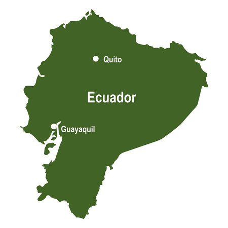 Ecuador map icon vector illustration symbol designのイラスト素材