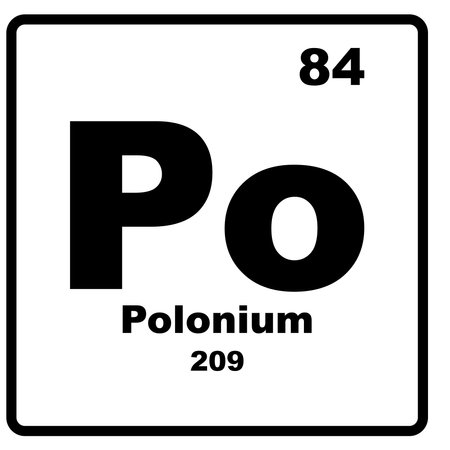 Polonium element icon vector illustration template symbolのイラスト素材