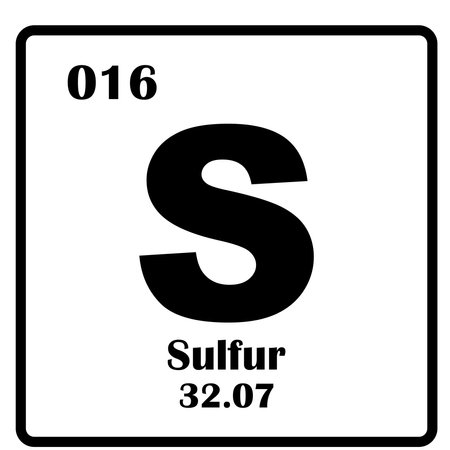 Sulfur element icon vector illustration symbol templateのイラスト素材