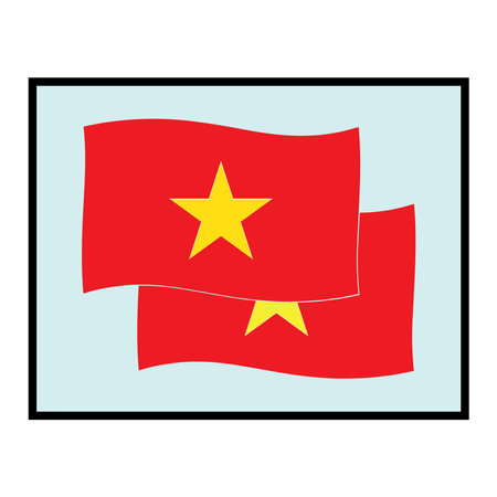 Vietnam flag icon vector illustration symbol designのイラスト素材