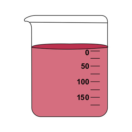 Laboratory measuring cup icon vector illustration symbol designのイラスト素材
