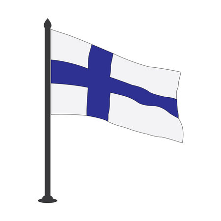 Finland flag icon vector illustration symbol designのイラスト素材