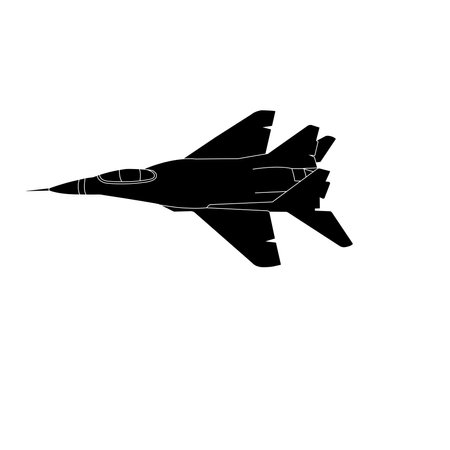 Fighter plane icon vector illustration symbol designのイラスト素材