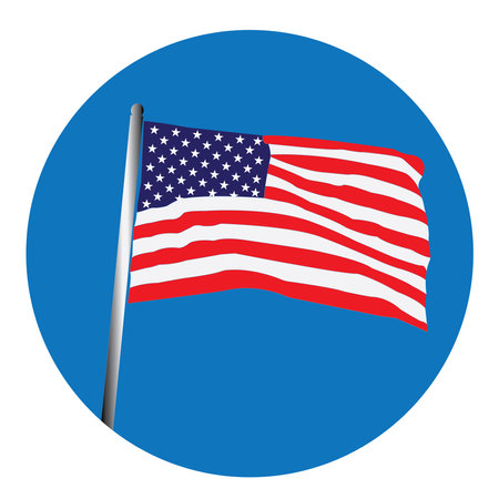 American flag icon vector illustration symbol designのイラスト素材