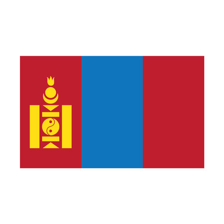 Mongolia flag icon vector illustration symbol designのイラスト素材