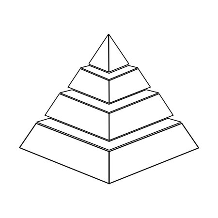 Pyramid icon vector illustration symbol designのイラスト素材