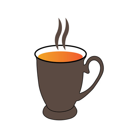 Cup of hot tea icon vector illustration template designのイラスト素材