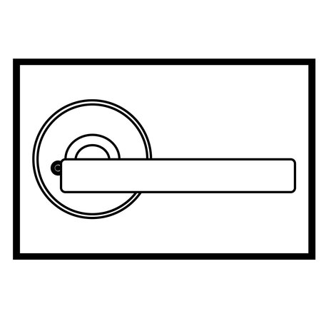Minimalist door handle logo vector simple designのイラスト素材