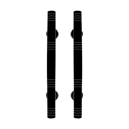 Minimalist door handle logo vector simple designのイラスト素材