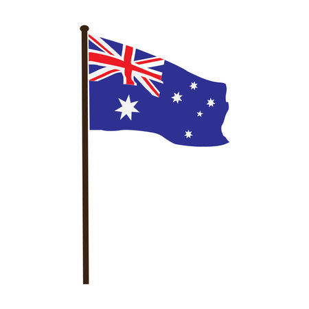 Australian flag icon vector logo designのイラスト素材