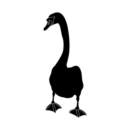 Swan icon vector illustration symbol designのイラスト素材