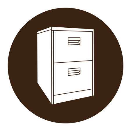 Cabinet cupboard icon vector designtemplateのイラスト素材