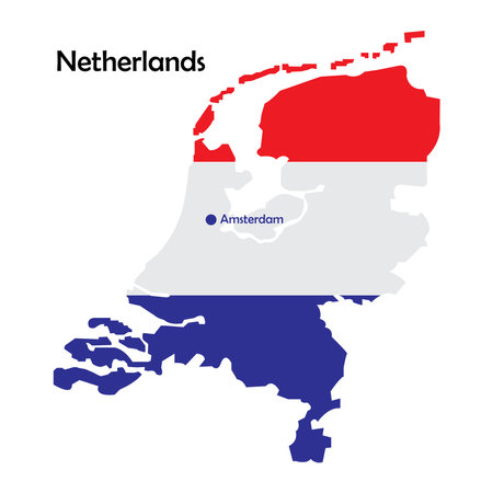 Netherlands map icon vector illustration symbol designのイラスト素材