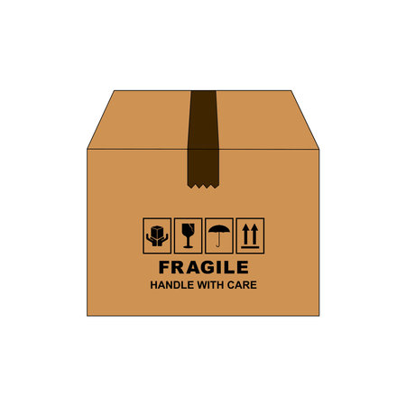 Cardboard icon vector illustration designのイラスト素材