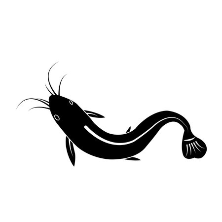 Catfish icon vector illustration designのイラスト素材