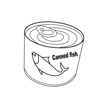 Sardines, canned fish icon vector illustration symbol designのイラスト素材