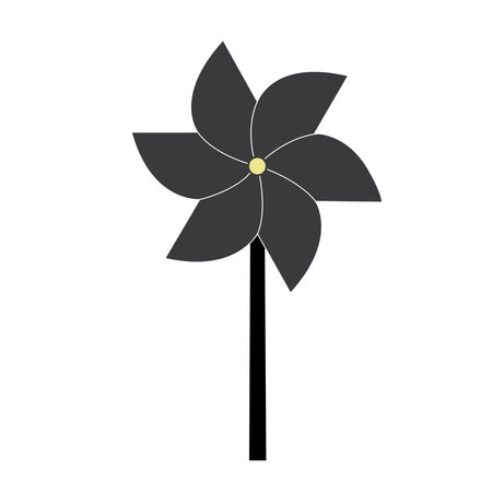 Paper windmill icon. vector illustration design template.のイラスト素材