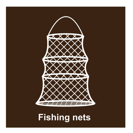 Fishing net icon vector illustration template designのイラスト素材