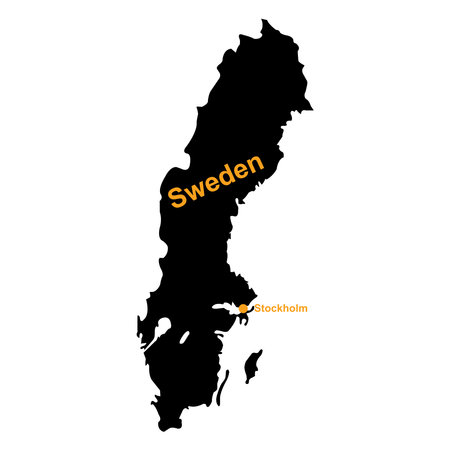 Sweden map icon vector illustration designのイラスト素材