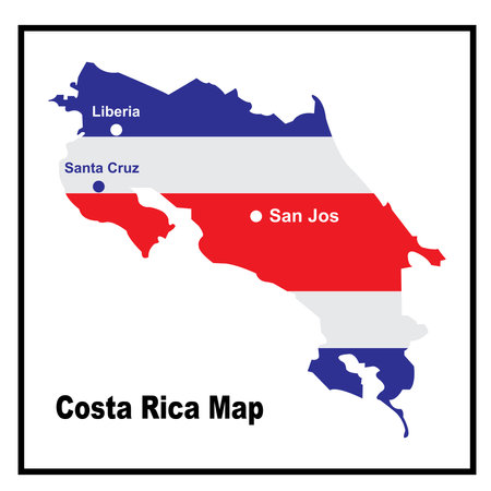Map of Costa Rica icon vector illustration designのイラスト素材