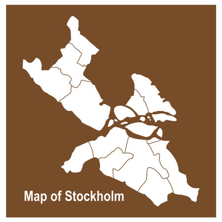 Stockholm map icon illustration symbol designのイラスト素材