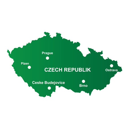 Czech map icon vector illustration designのイラスト素材