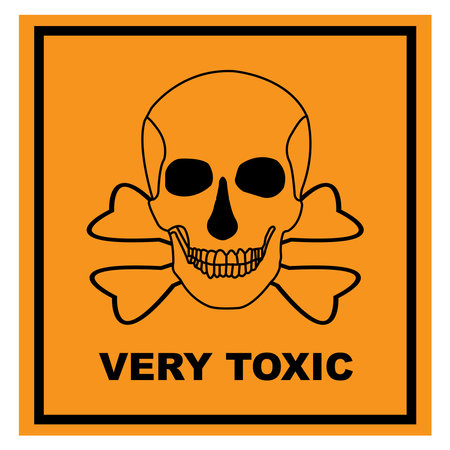 Chemical danger icon, poison warning symbol vector illustration designのイラスト素材