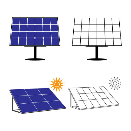 Solar panels icon vector illustration symbol designのイラスト素材