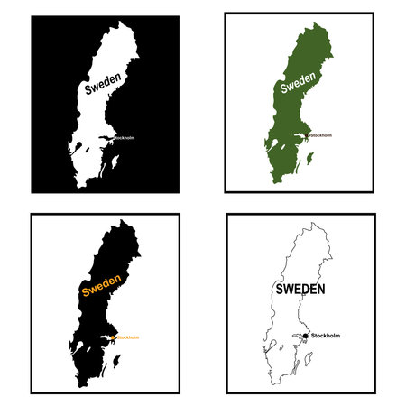 Sweden map icon vector illustration designのイラスト素材
