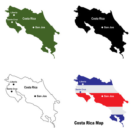 Map of Costa Rica icon vector illustration designのイラスト素材