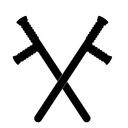 Police Batons icon, vector illustration symbol designのイラスト素材