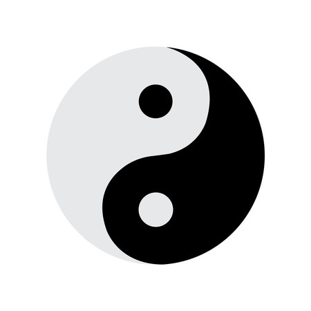 Ying yang icon vector illustration symbol designのイラスト素材