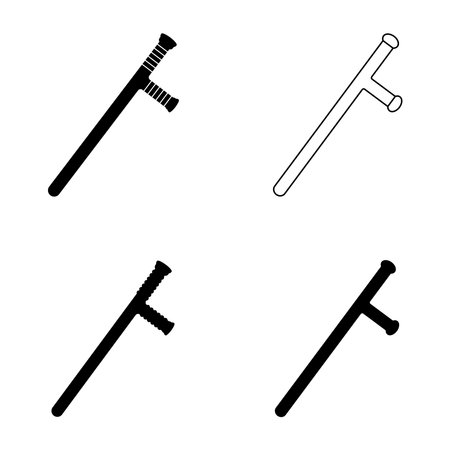 Police Batons icon, vector illustration symbol designのイラスト素材