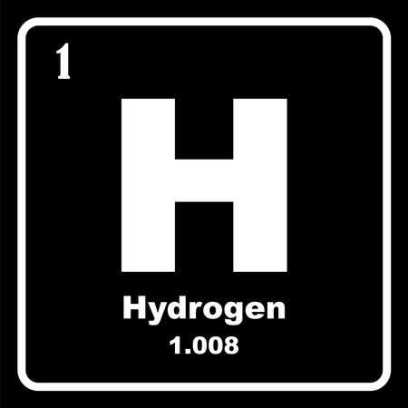 Hydrogen element icon, vector illustration symbol designのイラスト素材