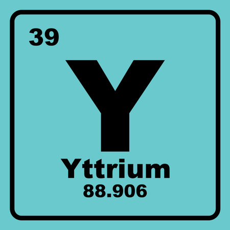 Yttrium icon, chemical element in the periodic table.のイラスト素材