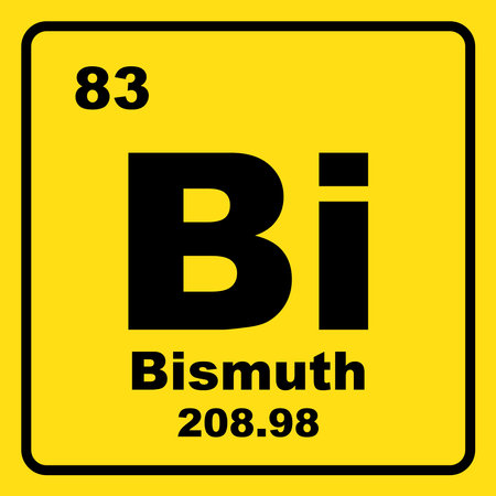 Bismuth chemistry icon,chemical element in the periodic tableのイラスト素材