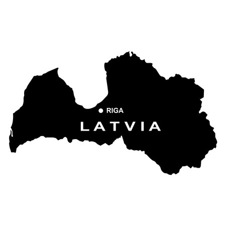 Latvia map icon vector illustration simlpe designのイラスト素材