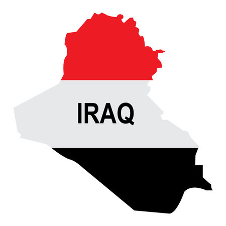 Map of iraq vector illustration symbol designのイラスト素材