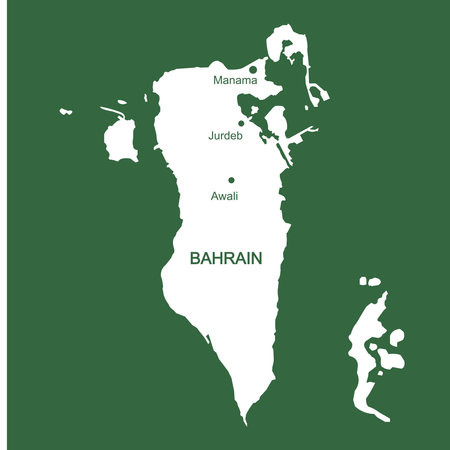 Bahrain country map vector illustration symbol designのイラスト素材
