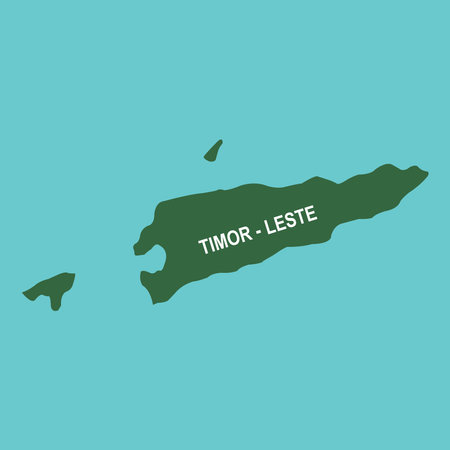 Map of East Timor vector illustration simple designのイラスト素材