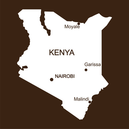 Kenya country map icon vector illustration simple designのイラスト素材