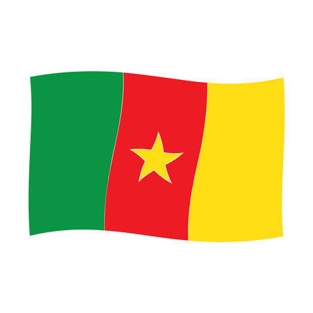 Cameroon flag icon vector illustration simple designのイラスト素材